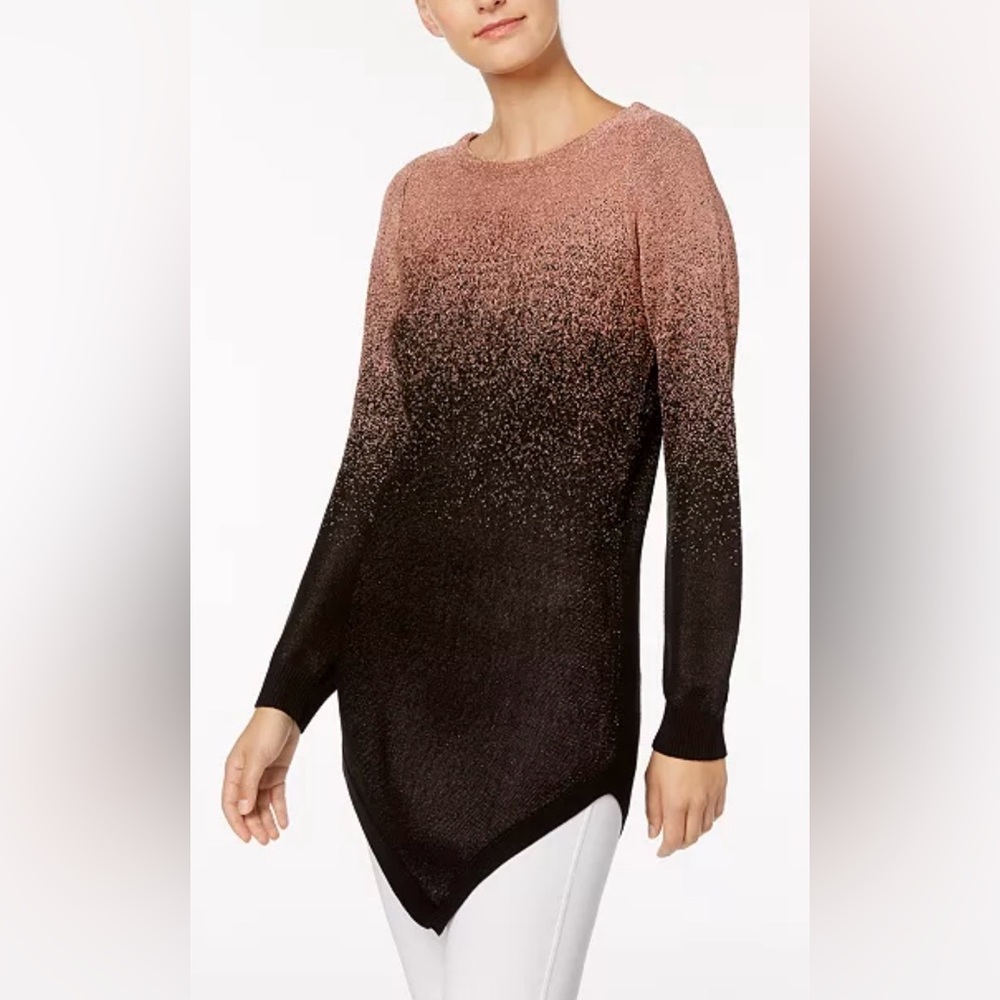 NY Collection
Metallic Ombré Tunic Sweater